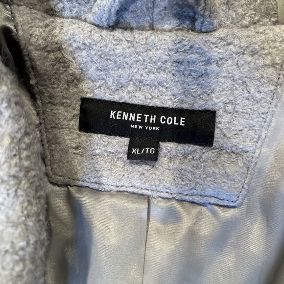 Kenneth Cole Womens Peacoat Size XL Gray Boucle Wool Fencer Collar - Picture 3 of 13